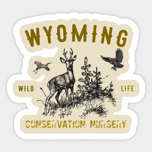 Wyoming Wild Life conservation nursery Sticker